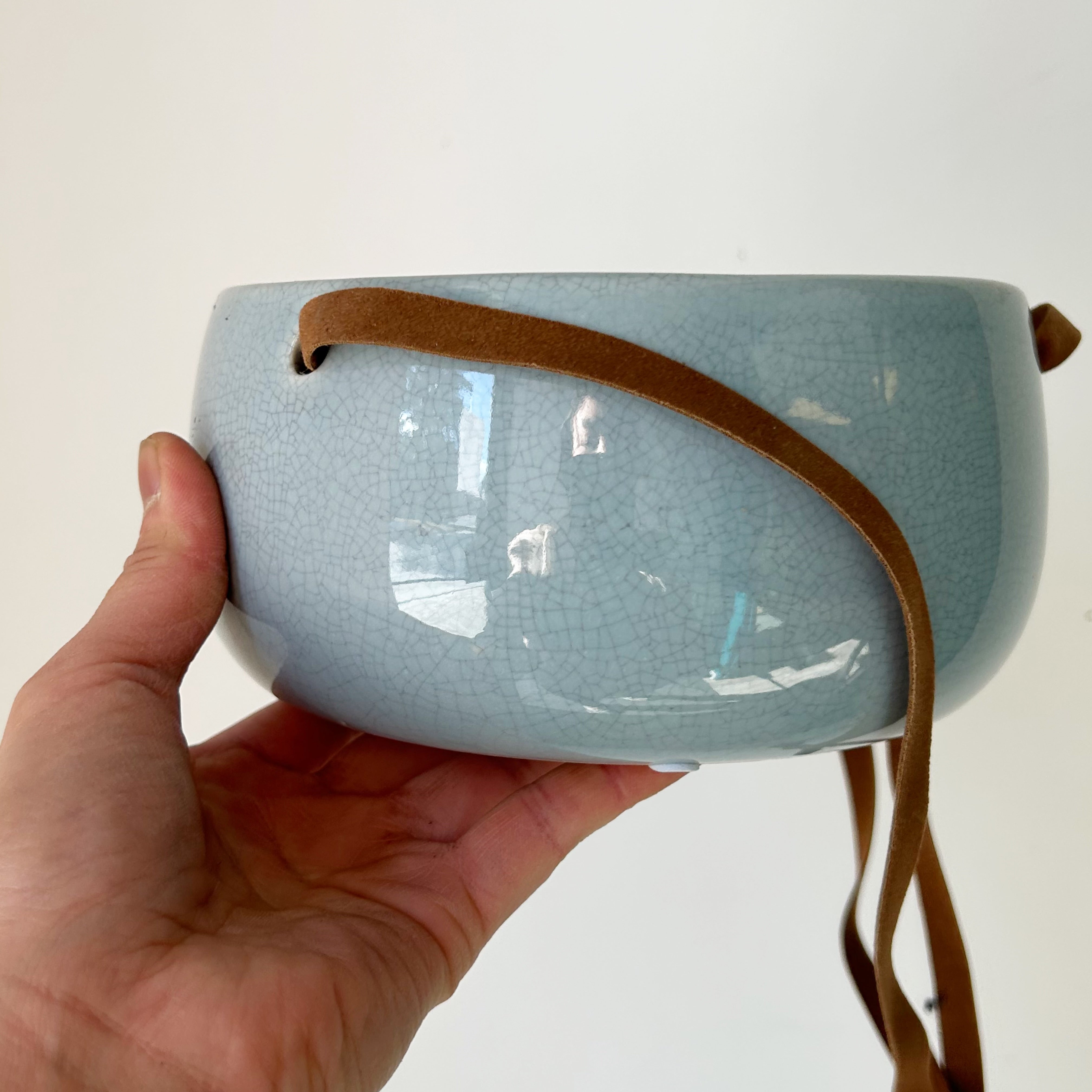 ASTRID hanging planter (6”X3”) POWDER BLUE
