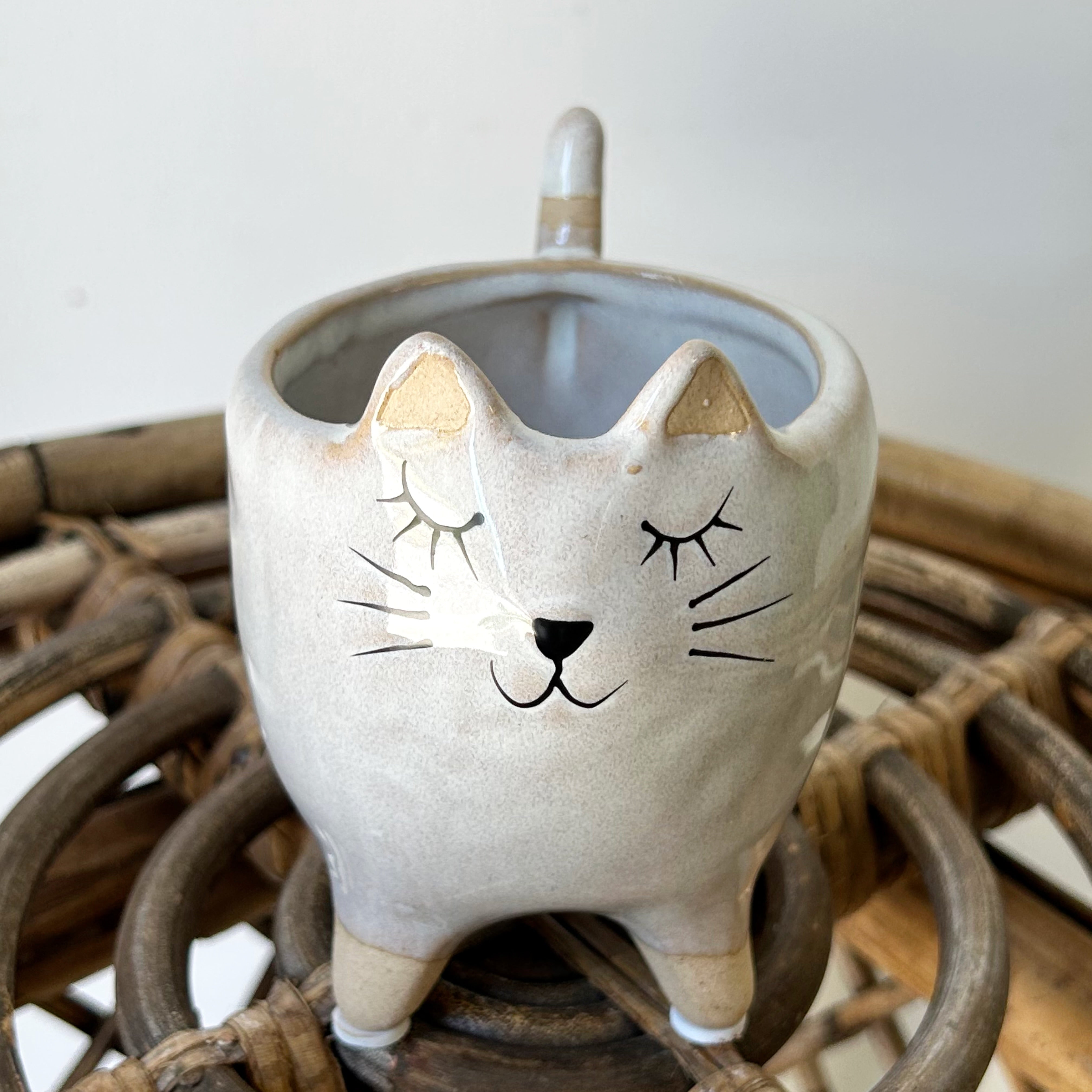 KITTEN Decorative Ceramic Pot (2.75”x2.75”)