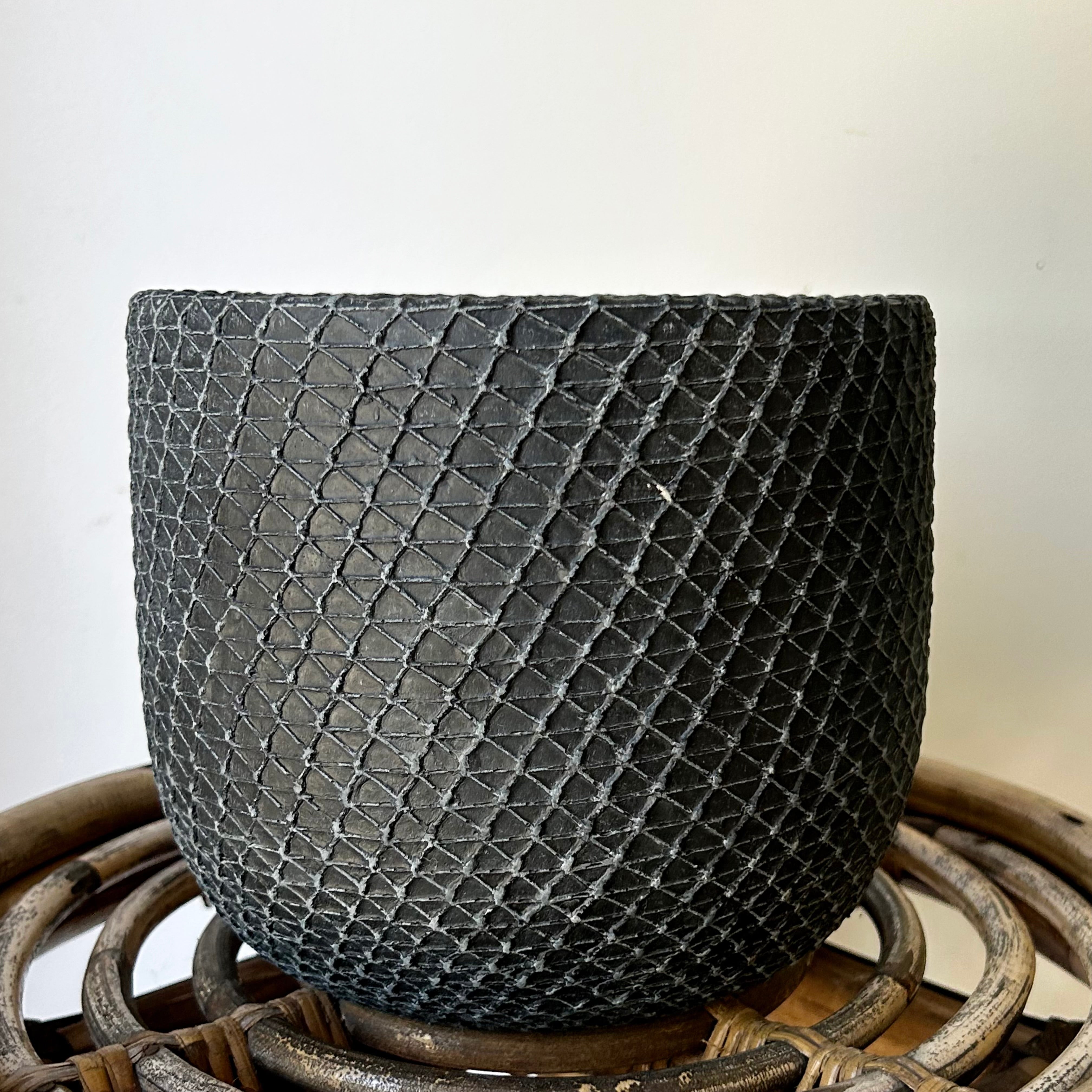 COMET Decorative Cement Pot (6.5”x5.75”)