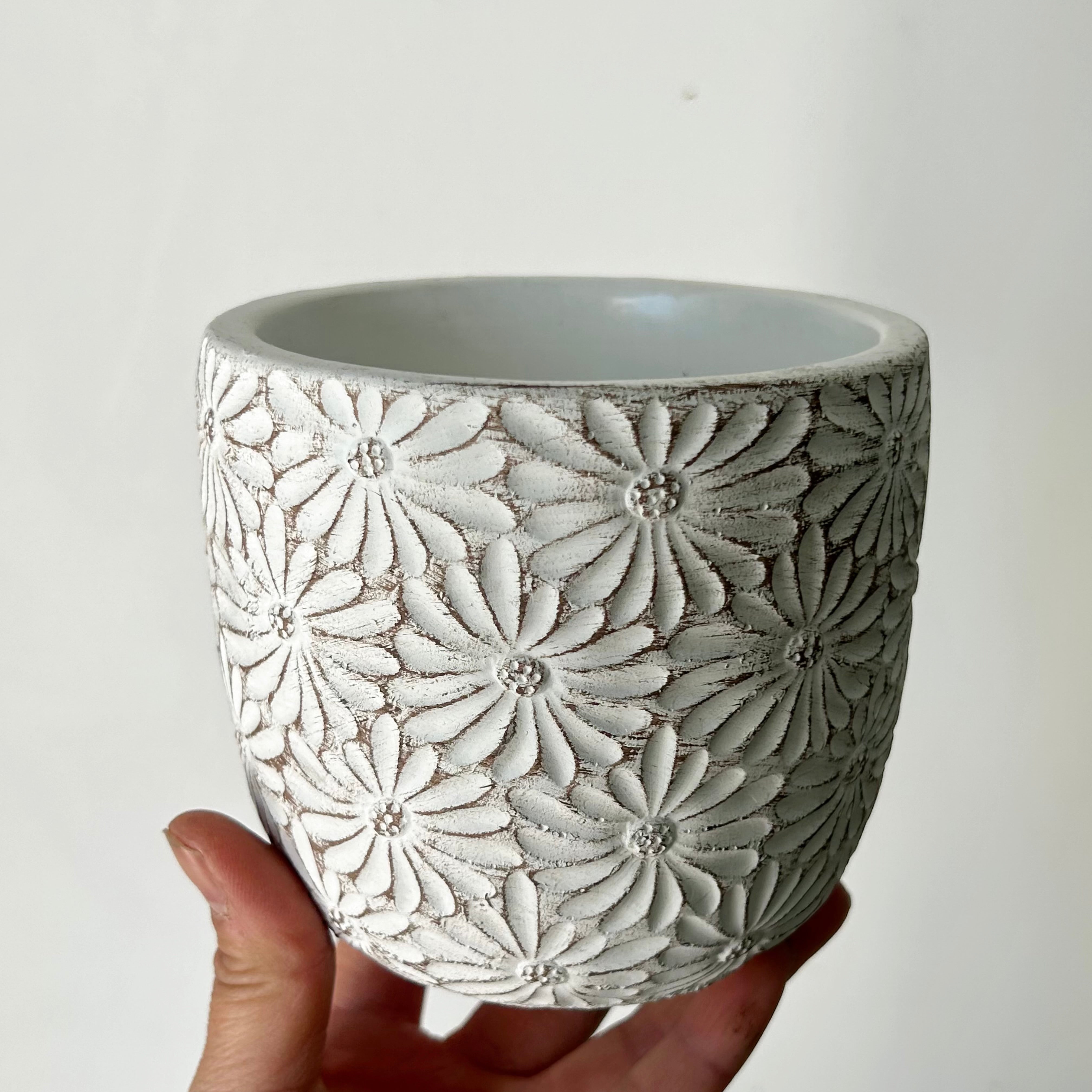 DAISY decorative cement pot