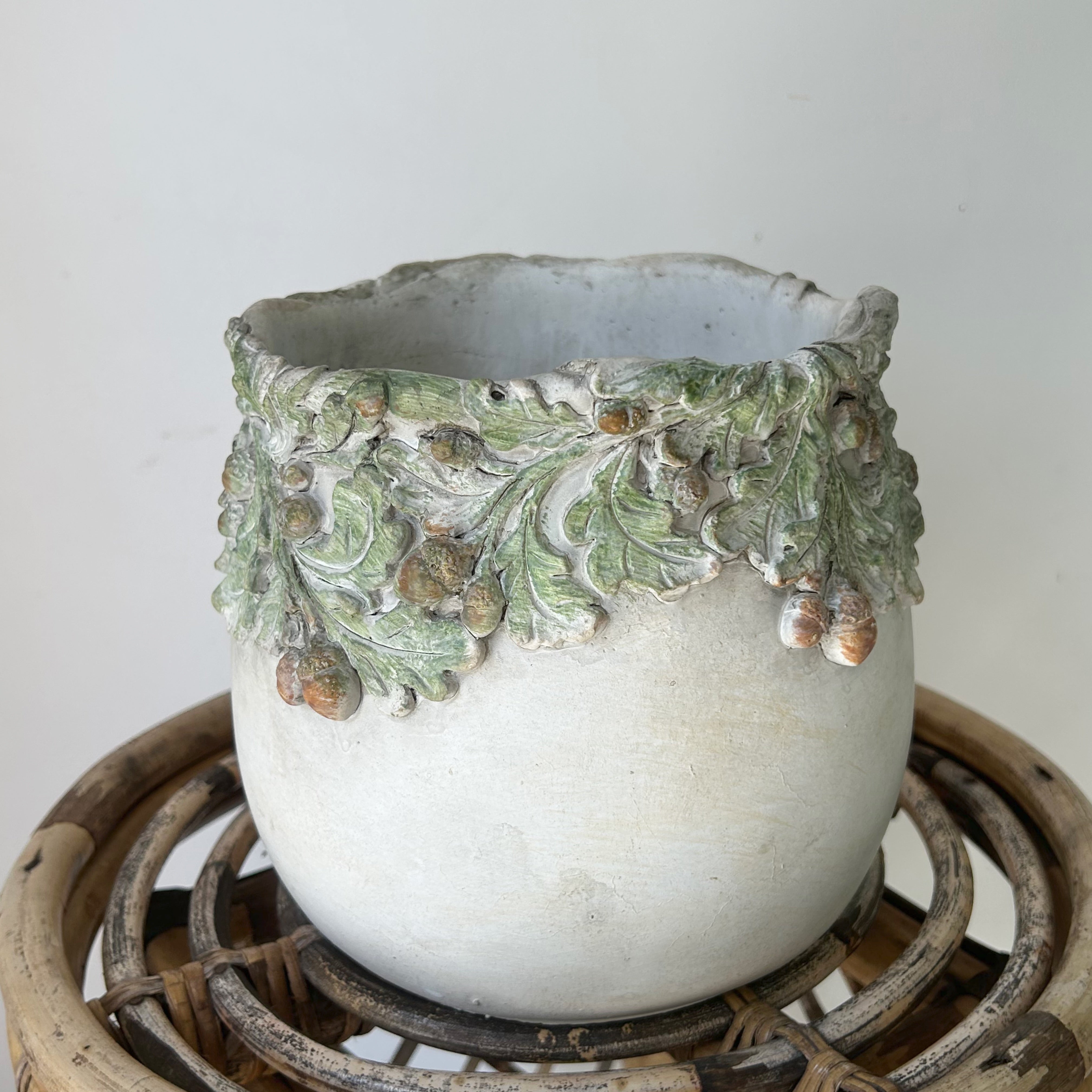 OAKWOOD Decorative Cement Pot (available in two sizes)