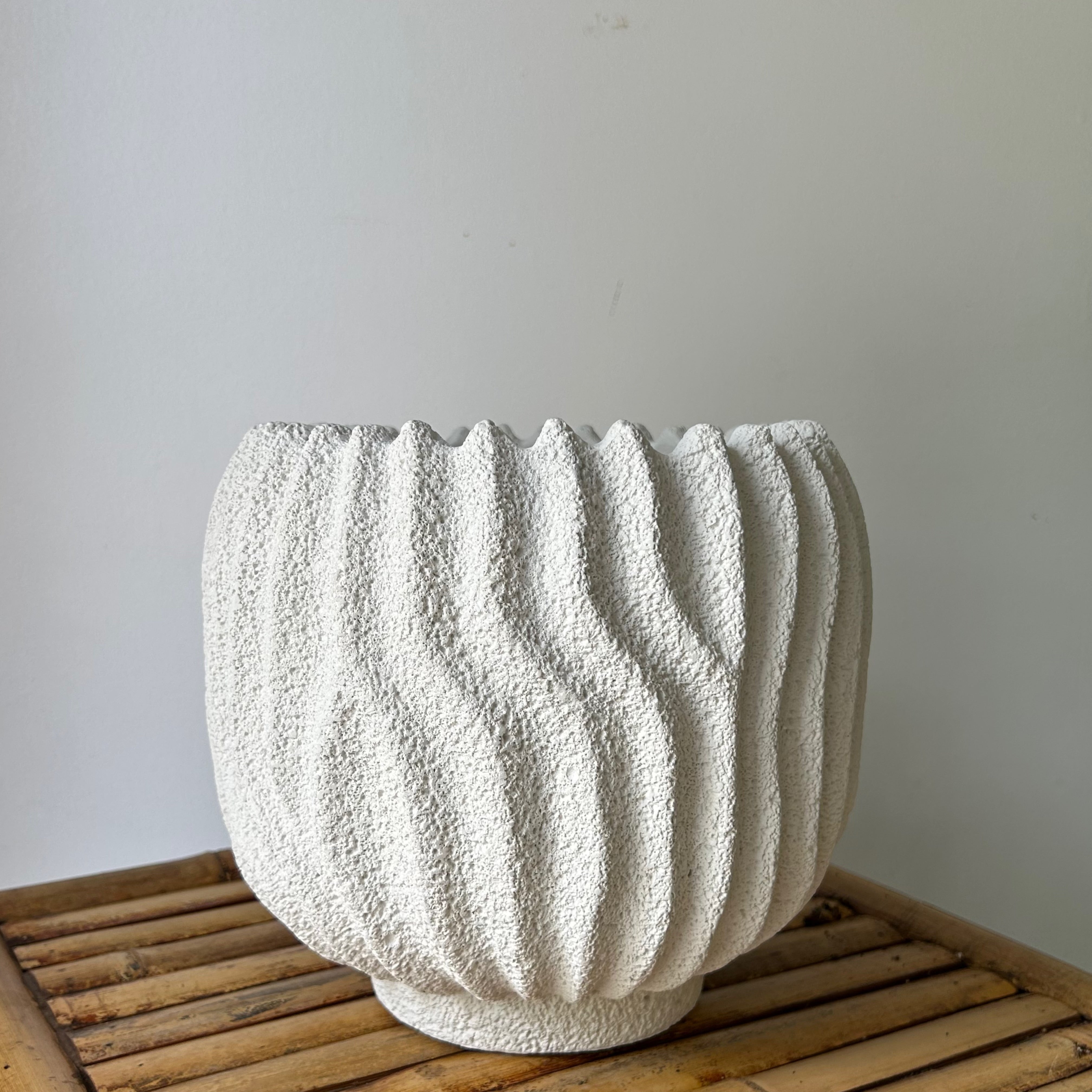 CASPIAN decorative textured cement pot (available in two sizes)