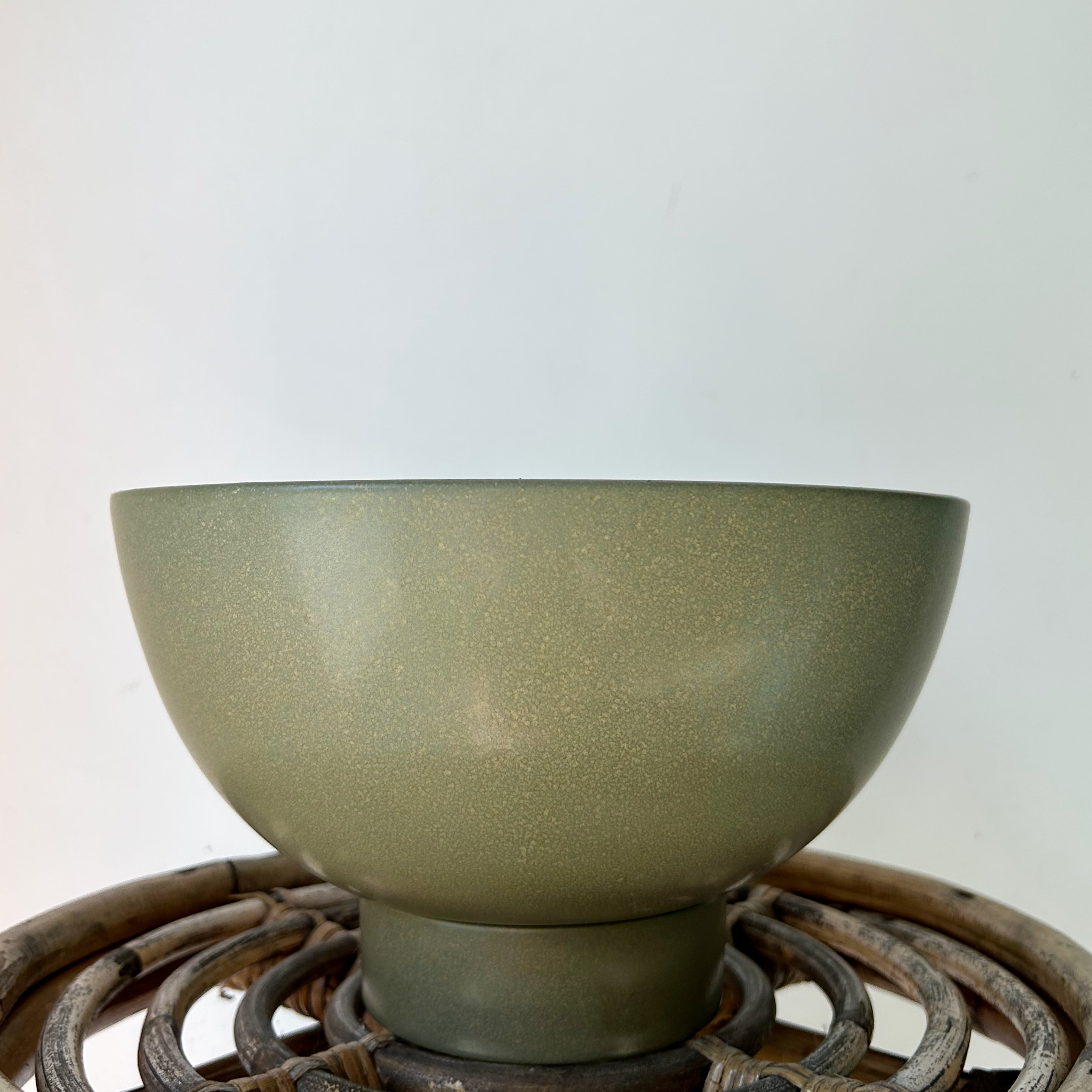 BETTINA Planter with Saucer  (Olive Green) 8.5”x4”