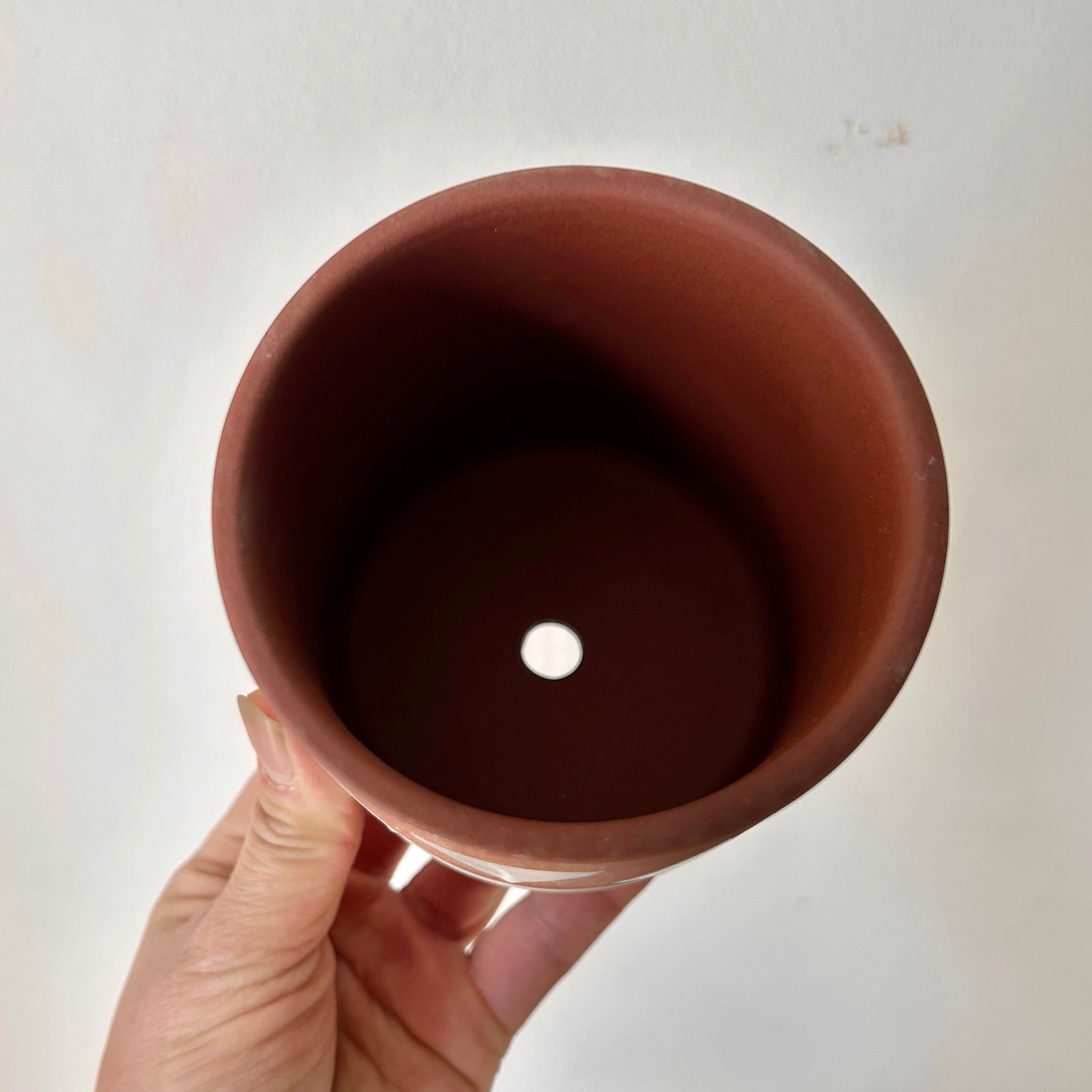 TAJIN Decorative Planter with saucer  (3.25”x3.75”)