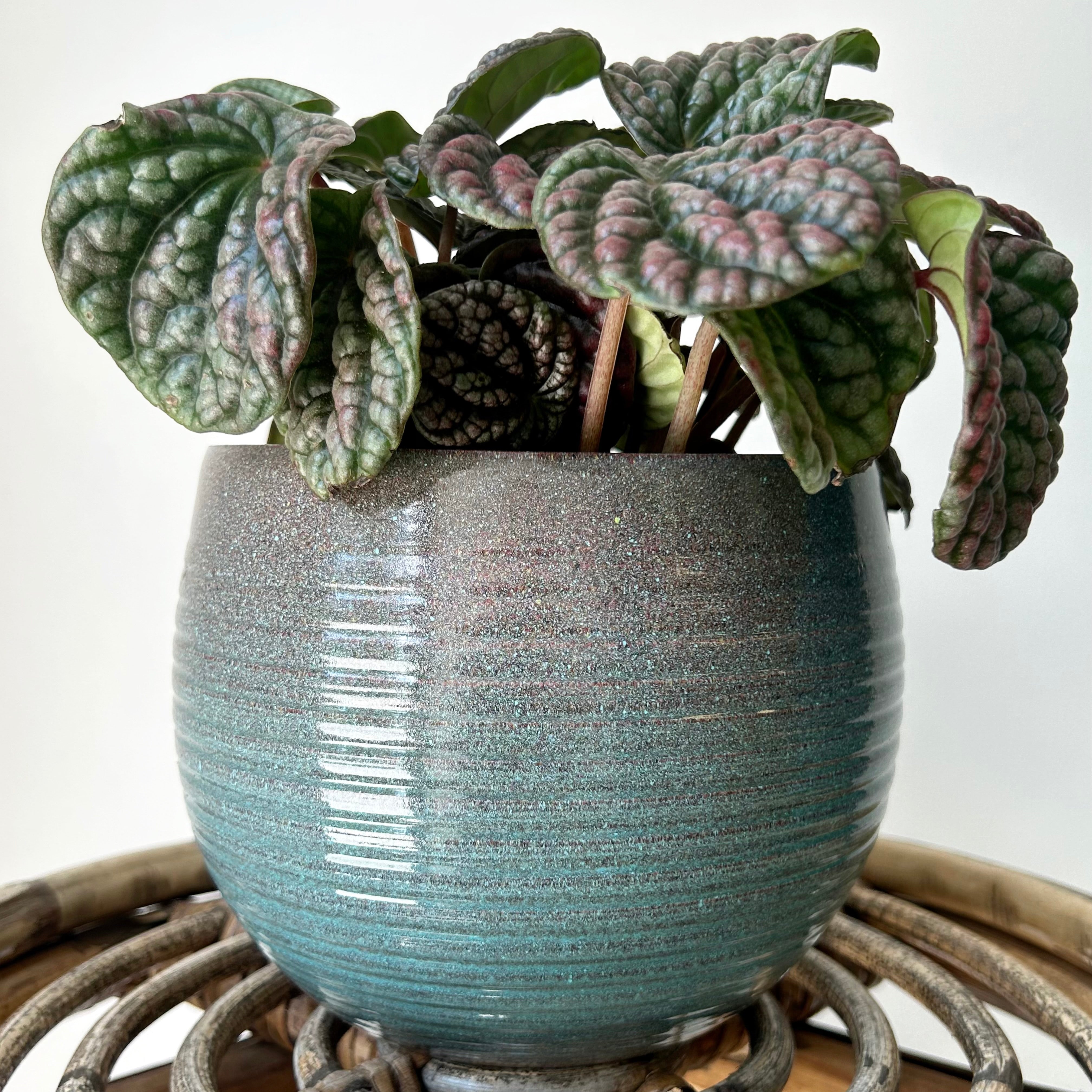 Blue Ombré decorative pot (5.5”x5.75”)