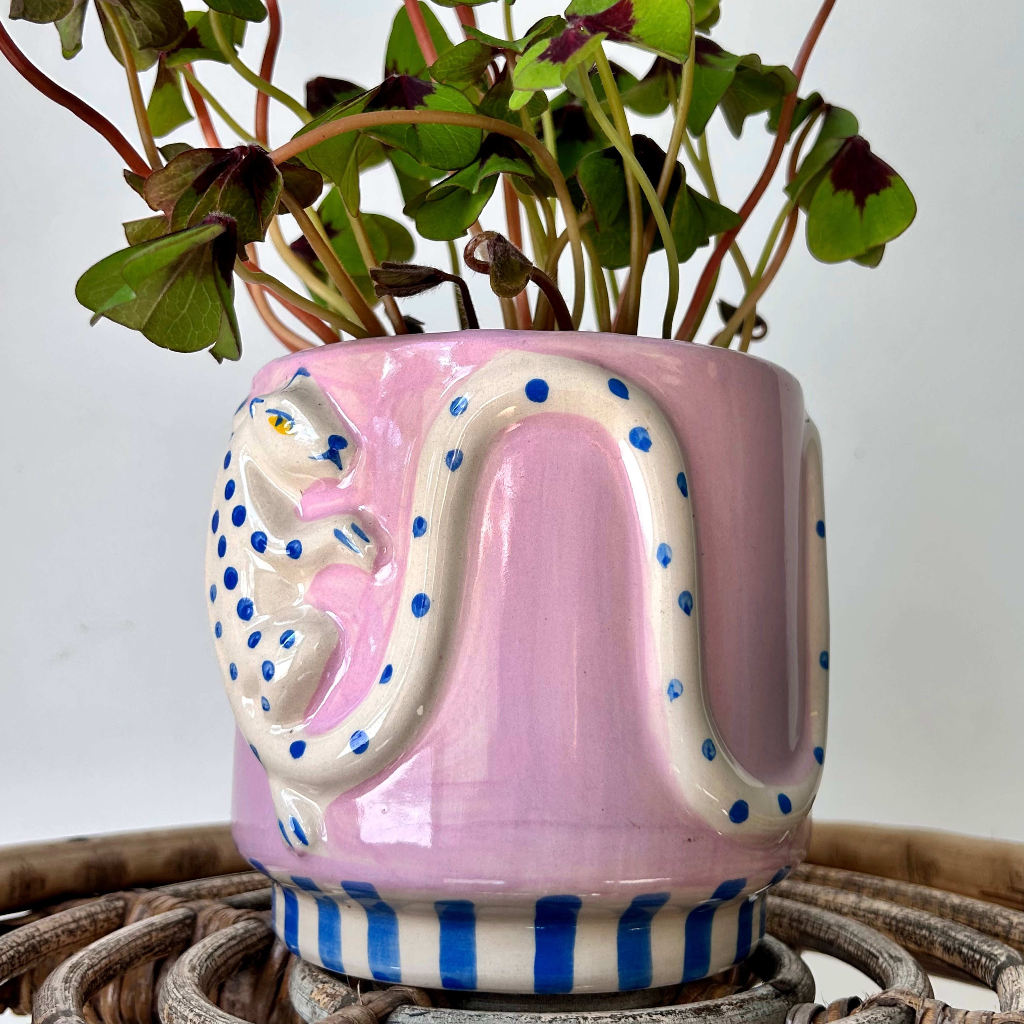 LEOPARD WILD TAILS Decorative Planter (4.5”x4.75”)