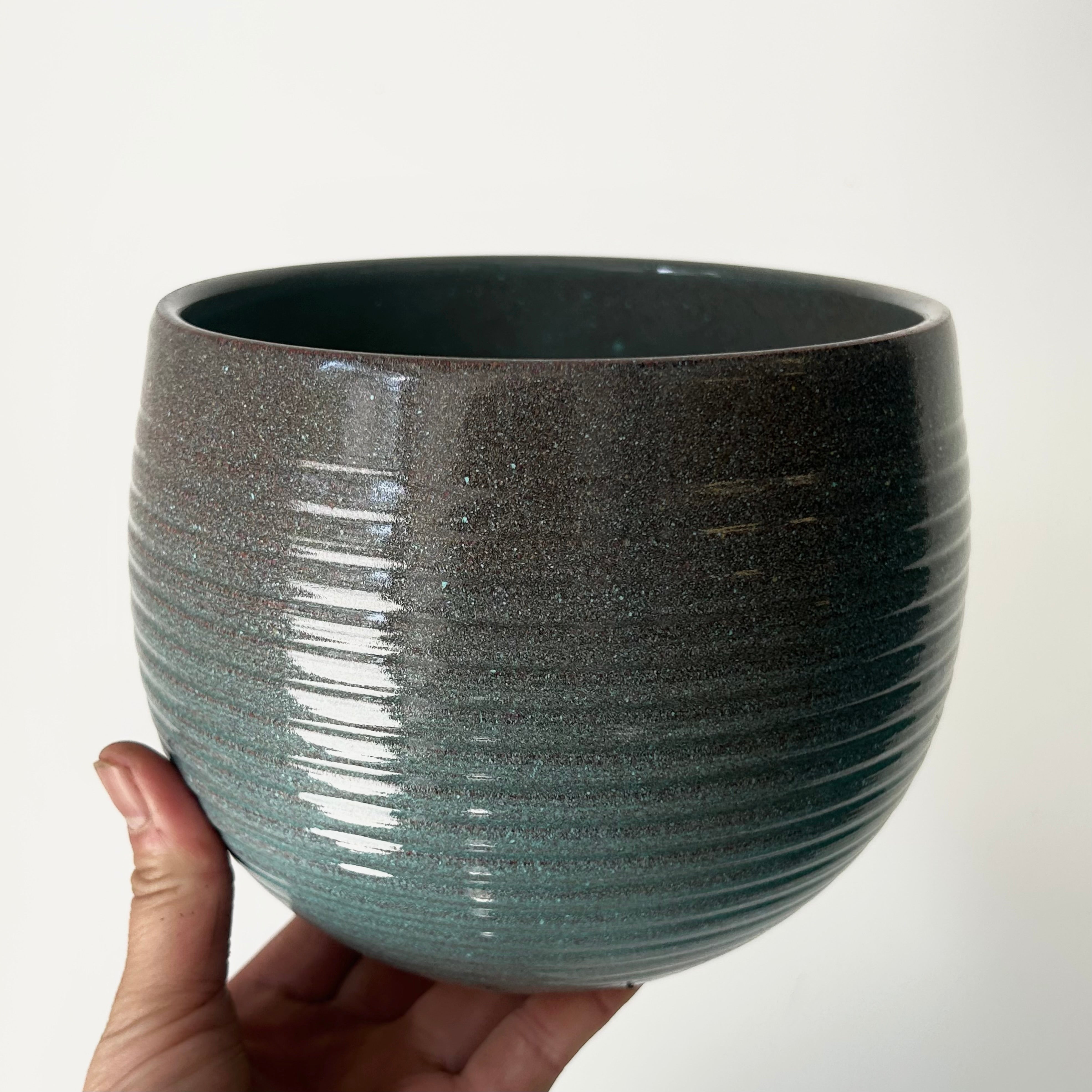 Blue Ombré decorative pot (5.5”x5.75”)