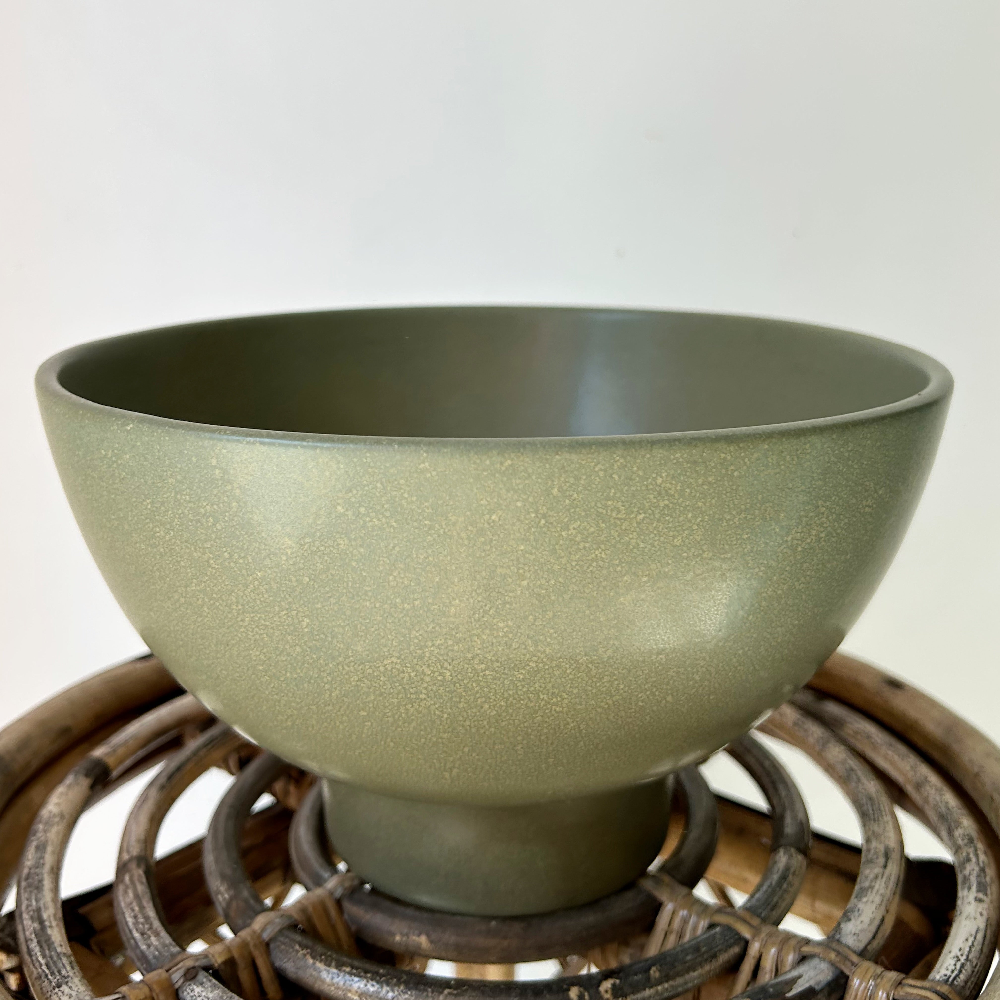 BETTINA Planter with Saucer  (Olive Green) 8.5”x4”