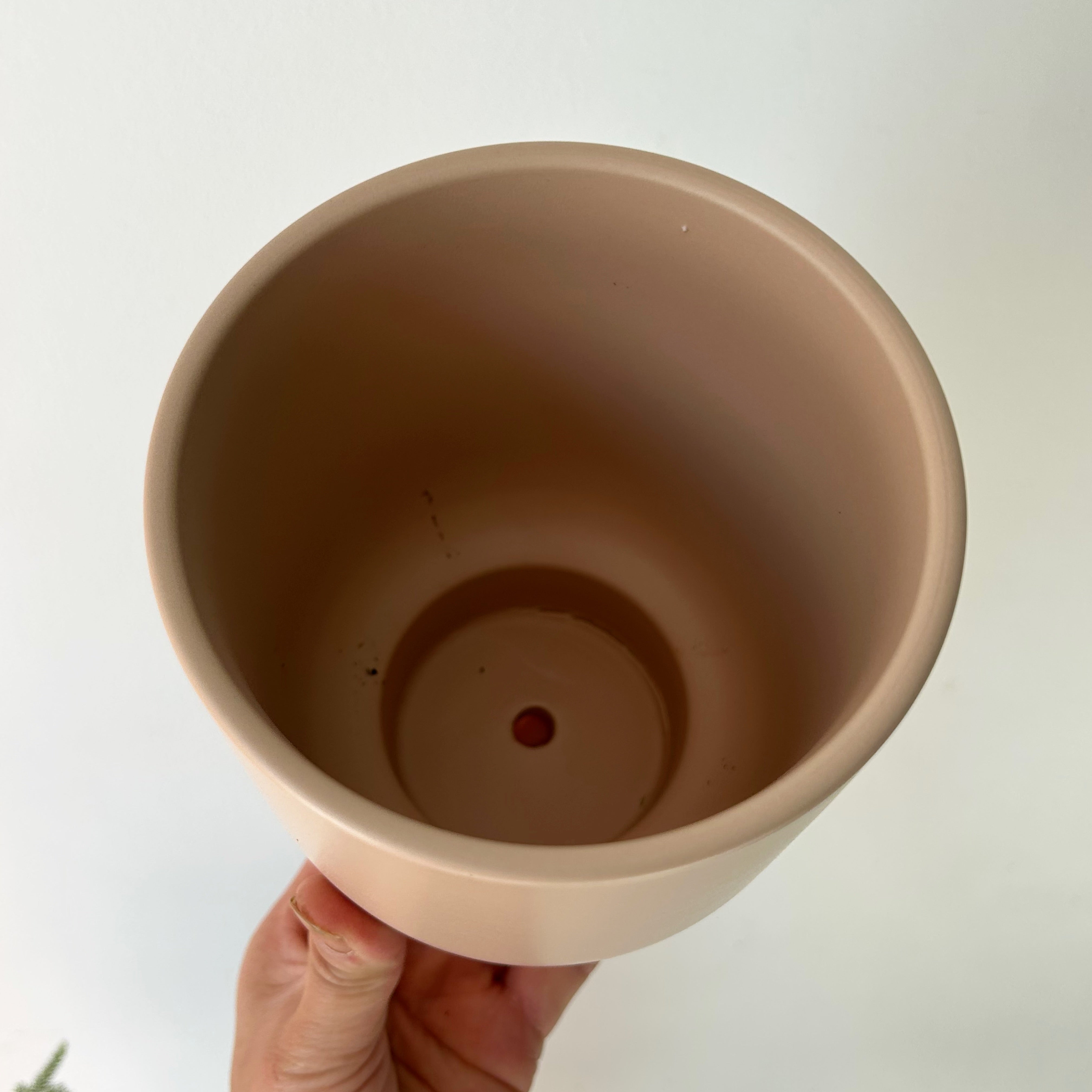 TARRYTOWN Pot with Saucer PASTEL PEACH (4.5"x5.5")