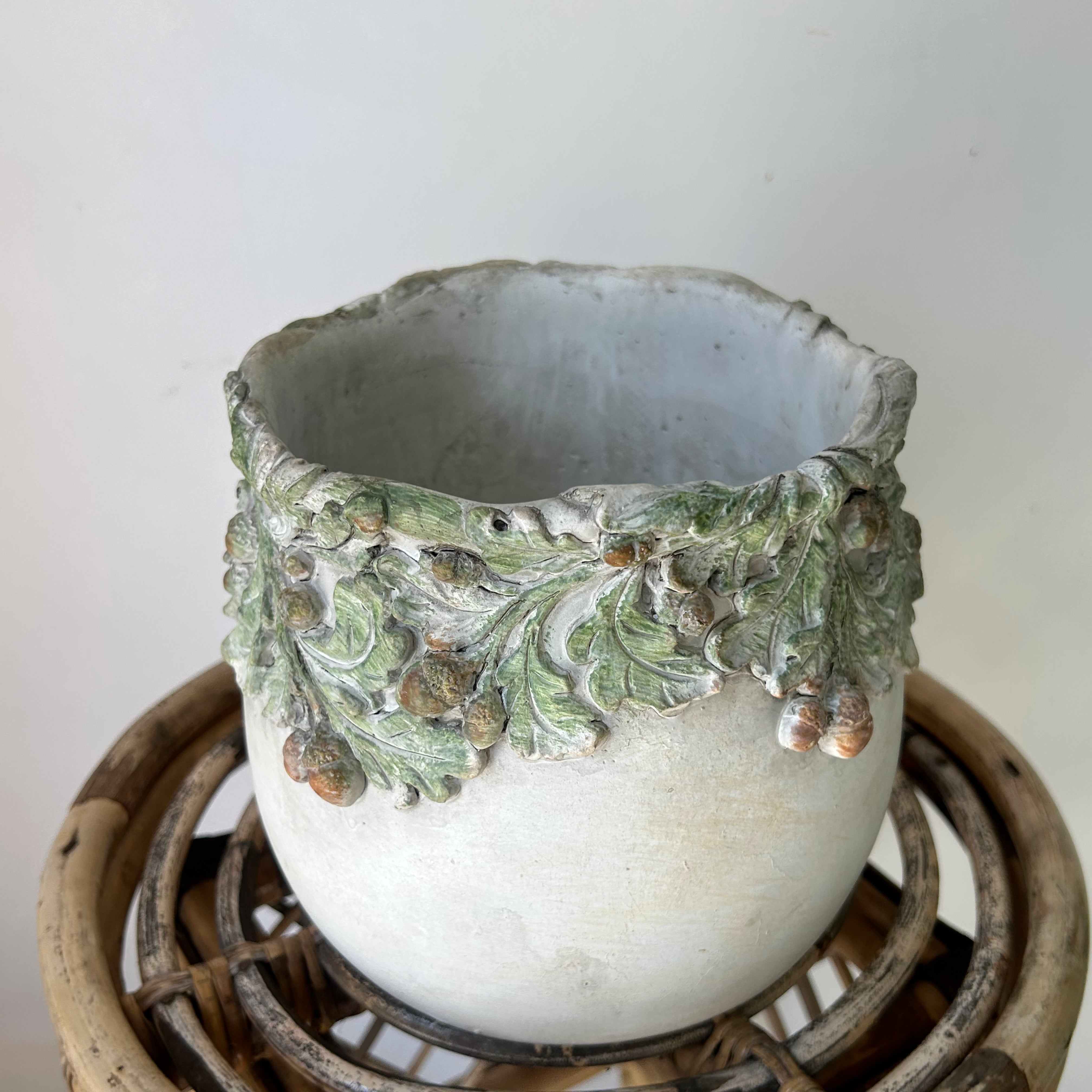 OAKWOOD Decorative Cement Pot (available in two sizes)