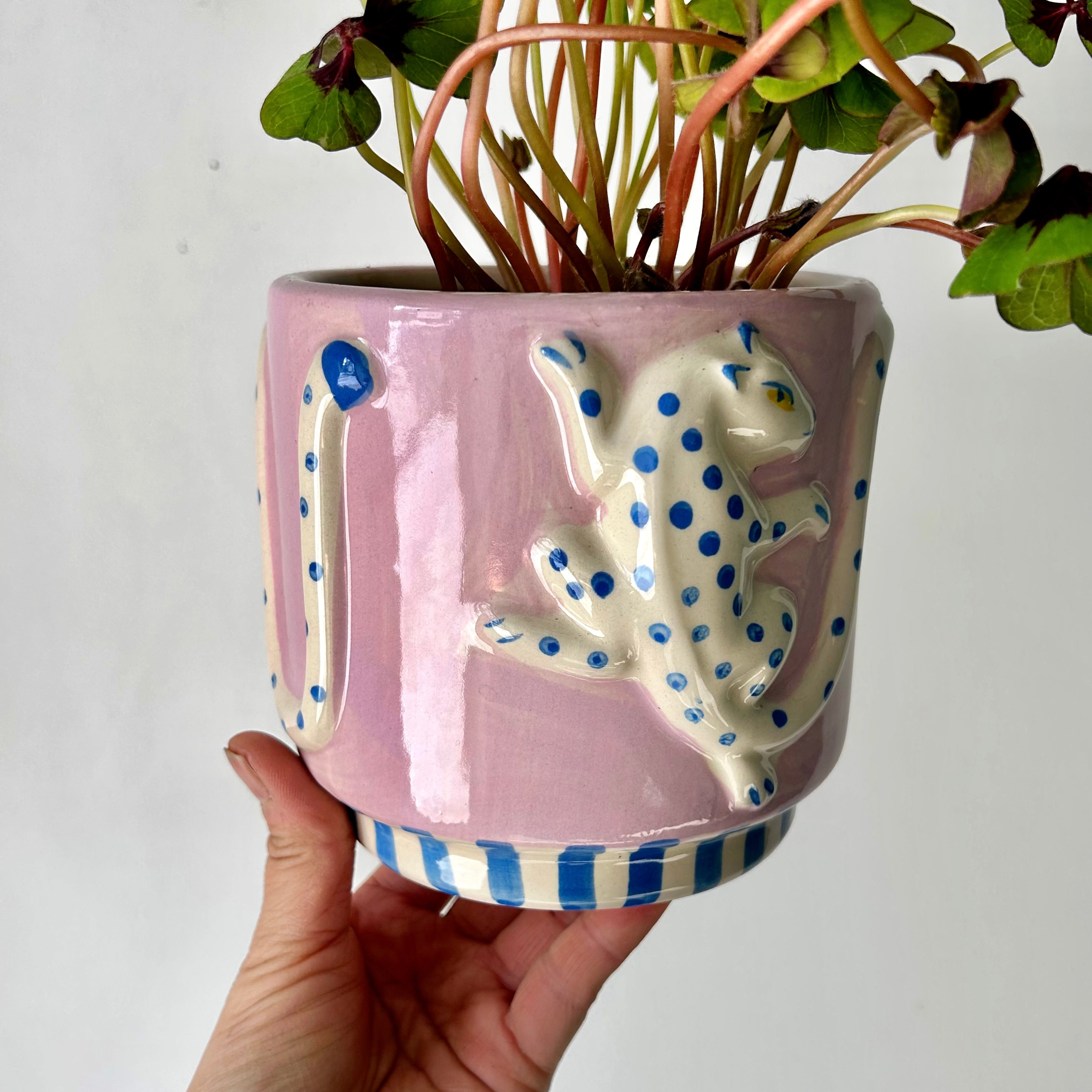 LEOPARD WILD TAILS Decorative Planter (4.5”x4.75”)