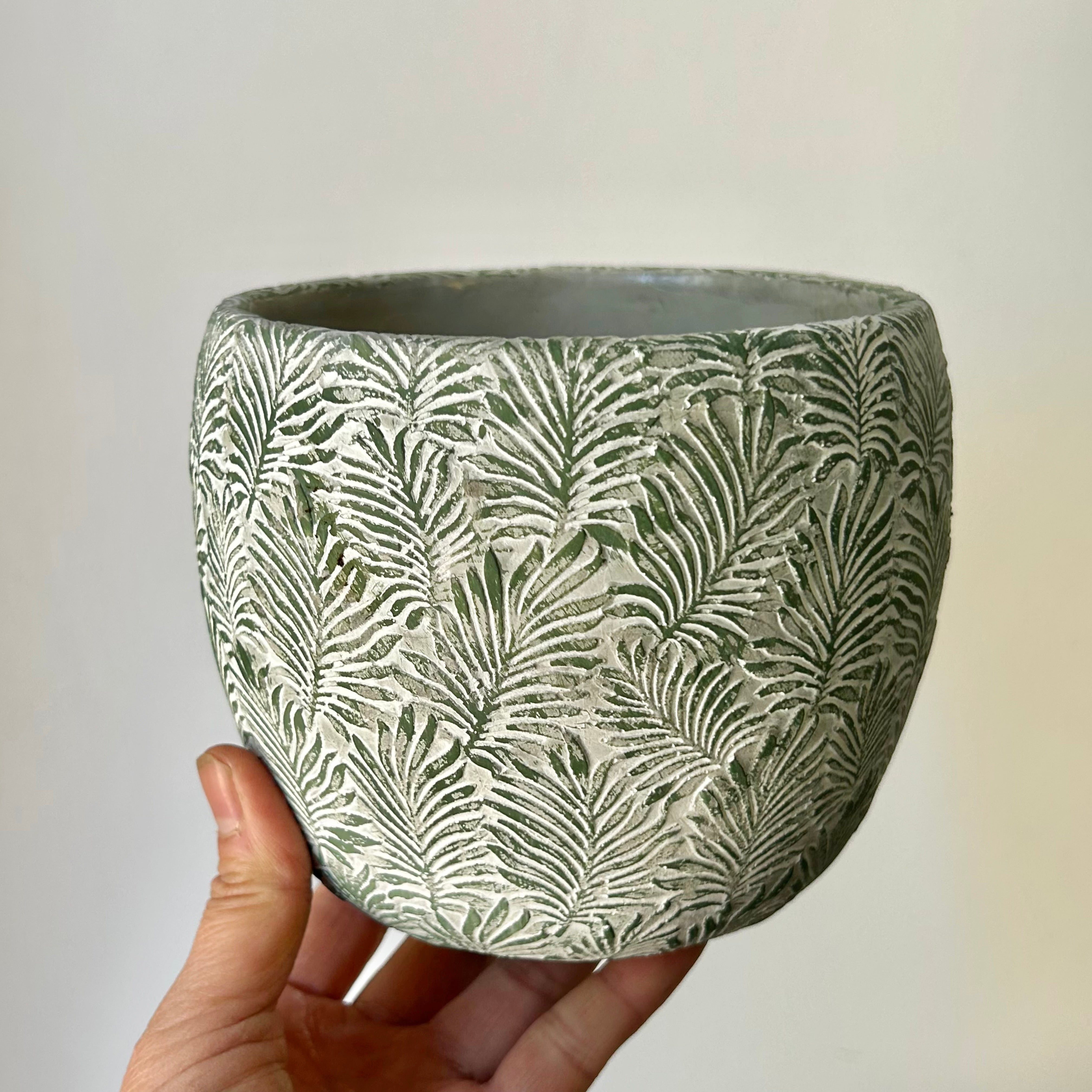 FERNANDA Decorative Cement Pot (5”x4.5”)