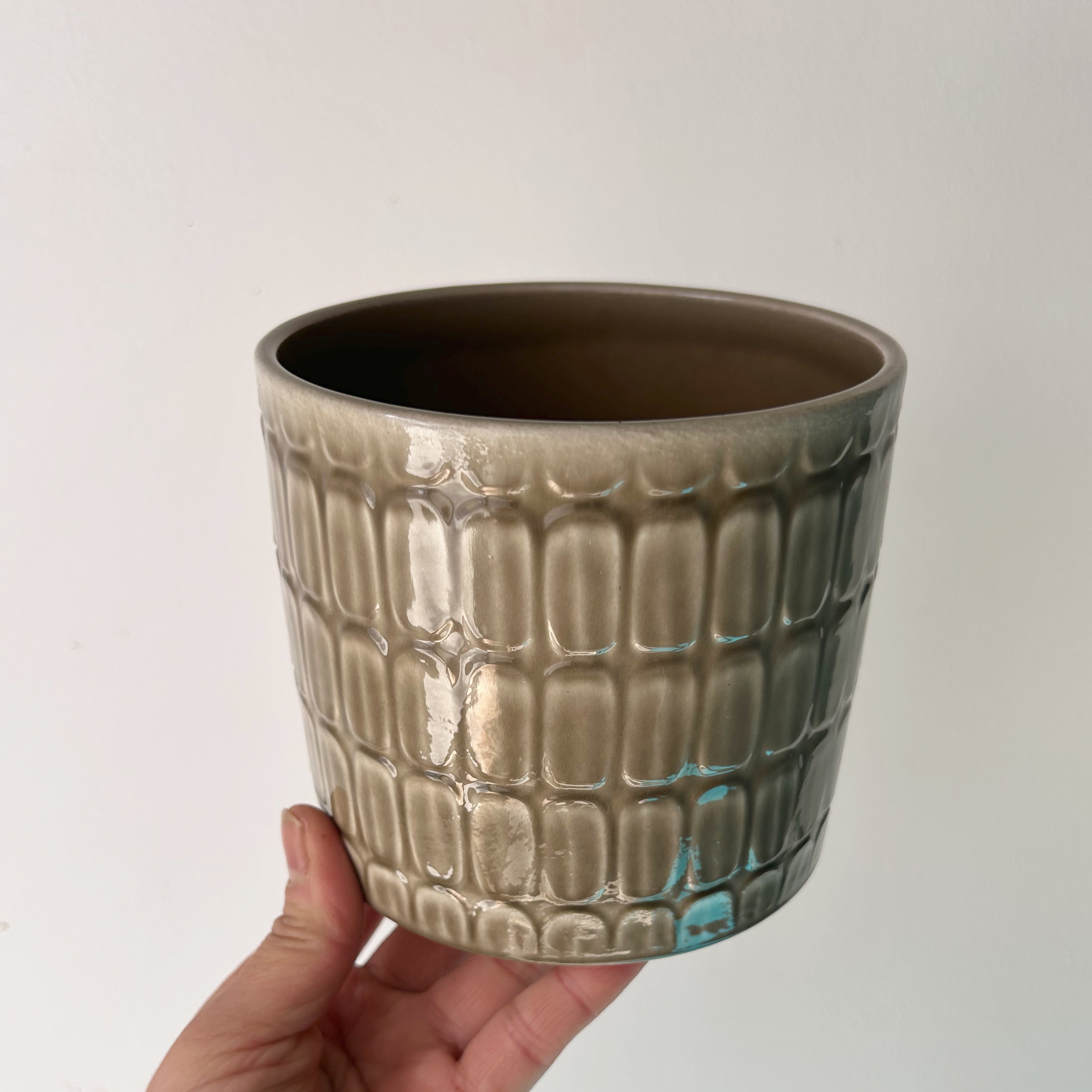 SCHEURICH Decorative Pot TAUPE (4.5”x4)