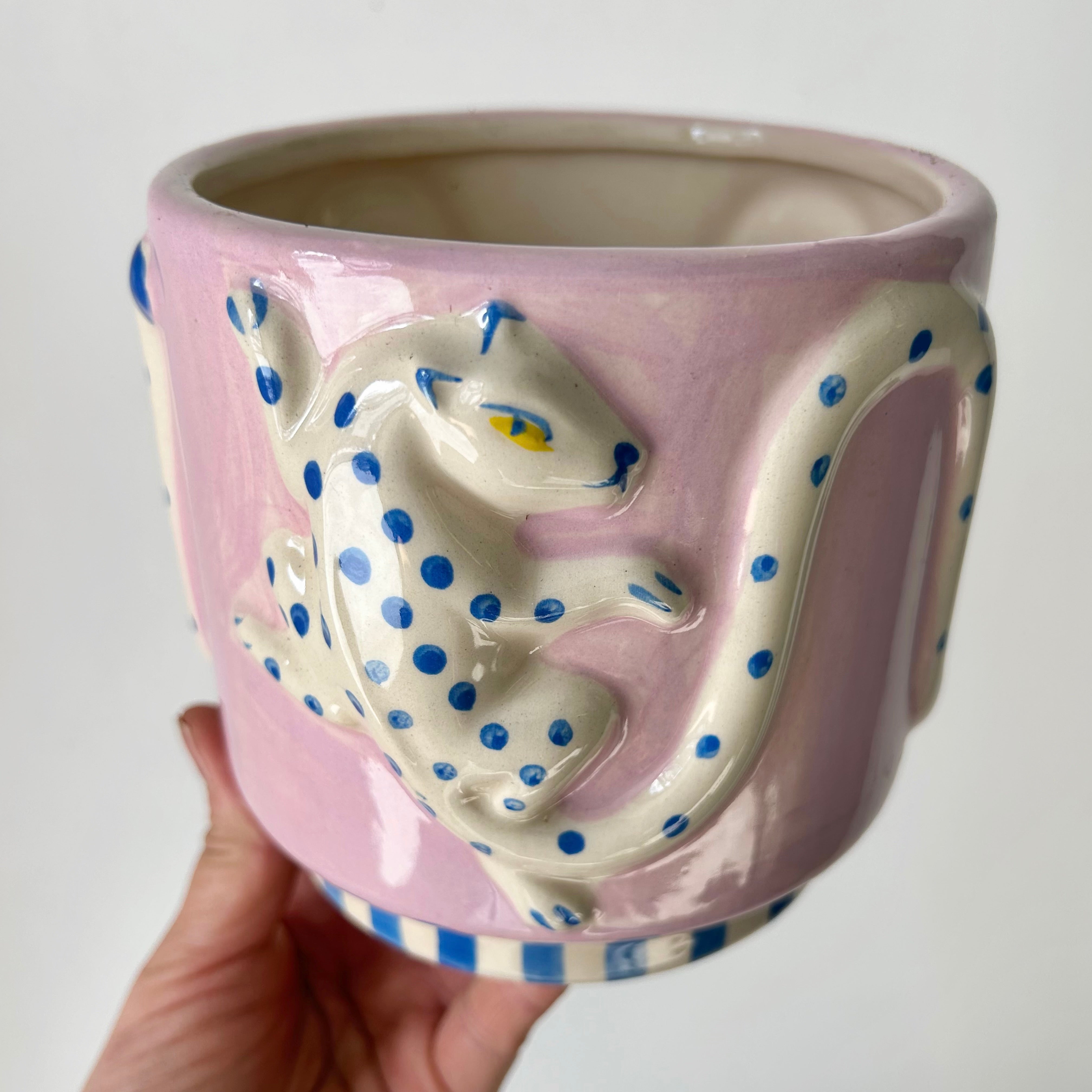 LEOPARD WILD TAILS Decorative Planter (4.5”x4.75”)